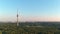 Idyllic aerial shot of the tv tower in Tallinn Estonia.