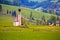 Idyllic alpine church in Santa Magdalena