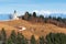 Idyllic Alpine countryside with church