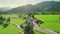 Idyllic Alpine landscape with a church in Zgornje Jezersko, Slovenia