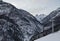 Idyllic alpine snowy mountain view, julian alps, Slovenia