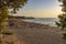 The Idyllic beach of Kyparissia towards the Ionian sea. Kyparissia is a lively coastal town located in Messenia, Peloponnese,