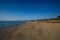 The Idyllic beach of Kyparissia towards the Ionian sea. Kyparissia is a lively coastal town located in Messenia, Peloponnese,