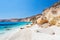 Idyllic beach on Milos island in Greece