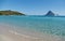 Idyllic beach in Spiaggia di Porto Taverna, Emerald Coast.