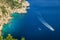 Idyllic Capri coastline landscape, Amalfi coast of Italy, Europe