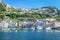 Idyllic Capri island harbor landscape, Amalfi coast of Italy, Europe