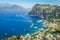 Idyllic Capri island harbor landscape, Amalfi coast of Italy, Europe