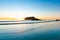 Idyllic coastal background image at sunrise