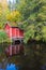 Idyllic cottage with beautiful reflections in the water