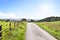 Idyllic country road in the sun