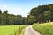 Idyllic country road in the sun