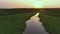 Idyllic drone point of view of the Vohandu river in Estonia.