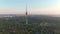 Idyllic drone shot of the tv tower in Tallinn Estonia.