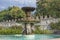 Idyllic fountain in Garda near lake