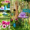 Idyllic garden collage