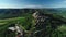 Idyllic hill town of Motovun aerial view