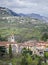 Idyllic Italian landscape, the old town in the mountains above lake Garda