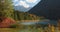 Idyllic lake ferchensee in autumn