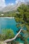 An idyllic lake between mountains.Guadalest reservoir in Alicante, Spain