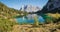 Idyllic lake Seebensee, Mieminger Alps Ehrwald, tirolean landscape and hiking destination