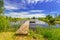 Idyllic lake in summer time