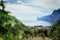 Idyllic landscape Italy, Lago di Garda: Mountains, a small village and a lake