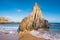 Idyllic landscape in Mexota beach, Asturias, Spain