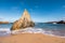 Idyllic landscape in Mexota beach, Asturias, Spain