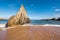 Idyllic landscape in Mexota beach, Asturias, Spain