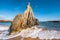 Idyllic landscape in Mexota beach, Asturias, Spain