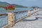 Idyllic landscape of seaside promenade in Hong Kong