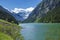 Idyllic mountain lake landscape, Austria,  Zillertal Alps Nature Park