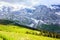 Idyllic Natural European Swiss Alpine Scenery Background, Jungfrau Region, Lauterbrunnen, Bernese Oberland, Bern, Switzerland