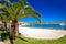 Idyllic palm beach in Primosten