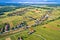 Idyllic rural Croatia village aerial view