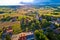 Idyllic rural Croatia village aerial view