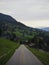 Idyllic rural remote swiss countryside alpine mountain landscape panorama in Wildhaus Toggenburg St Gallen Switzerland