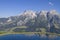 Idyllic storage lake near Leogang