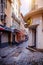 Idyllic street in old town Grasse, France