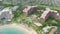 Idyllic summer vacation on Hawaii island 4K, Perfect sandy beach aerial Oahu 4K