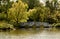 Idyllic surroundings highlight a Stone Bridge in Rochester, Minnesota.