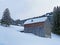 Idyllic Swiss alpine mountain huts