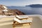 Idyllic terrace in Oia, Santorini, Greece