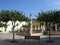 Idyllic town square in Petra, Mallorca, Spain