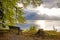 Idyllic tranquil place at the lakeside walchensee, upper bavaria