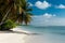 Idyllic tropical beach with white sand and calm sea