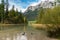 Idyllic view of Hintersee and Alps in Ramsau, Bavaria, Germany