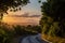 An Idyllic View over a Rural Sussex Landscape at Sunset