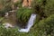 Idyllic Waterfall at Ein Mabo`a Spring in Wadi Qelt in the Judean Desert